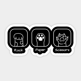 Rock Paper Scissors Cat Paws Sticker